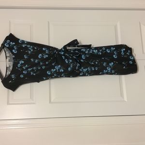 Lark & Ro black and blue floral dress, size 10